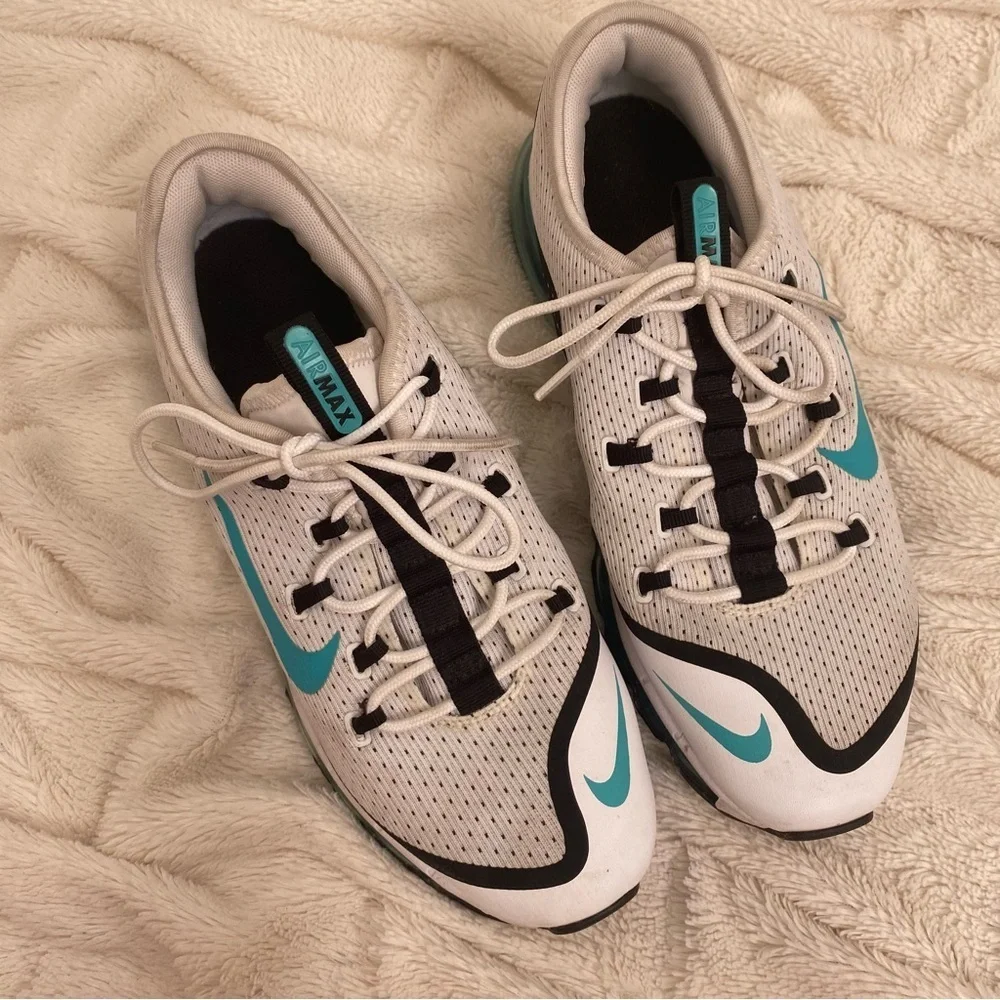Nike Air Max More White Dusty Cactus men’s sneakers Sz 8